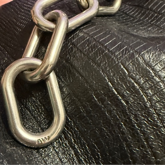 AUTH ALEXANDER WANG ALPHA LIZARD BUCKET BAG🦎 Chain Leather shoulder & crossbody - Picture 12 of 16